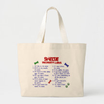 SHELTIE Property Laws 2 Canvas Bags