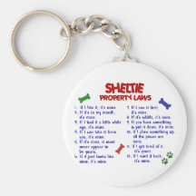 SHELTIE Property Laws 2 Key Chain