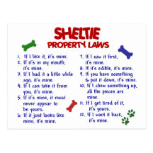 SHELTIE Property Laws 2 Postcards