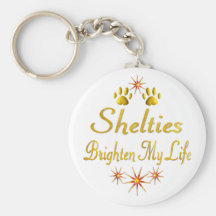 Shelties Brighten My Life Key Chains