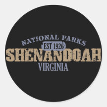 Shenandoah National Park Round Stickers