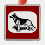 Shepherd Profile Christmas Ornaments