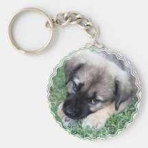 Shepherd Puppy Photo Keychain