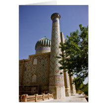 Sher-Dor Madrasah: Minaret DSC2865 Greeting Cards