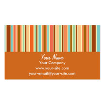 Sherbet Stripes Simple Designer Business Card