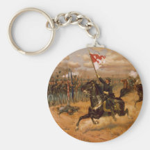 Sheridan's Ride by Thure de Thulstrup Keychains