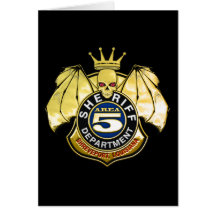 Sheriff Area 5 Badge Greeting Cards