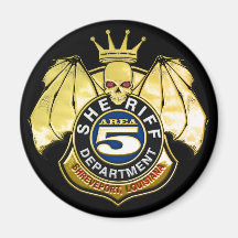 Sheriff Area 5 Badge Refrigerator Magnet