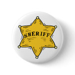Sheriff Badge Pinback Button