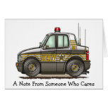 Sheriff Car Patrol Car Note Card