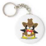 Sheriff Cowboy Penguin Key Chain