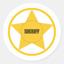 Sheriff Round Stickers