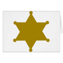 Sheriff star greeting card