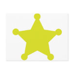 Sheriff Star Gold Postcards