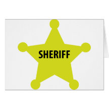 sheriff star greeting card