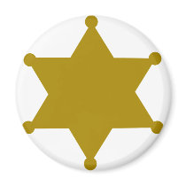 Sheriff star refrigerator magnets