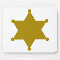 Sheriff star mouse pad