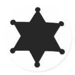 Sheriff Star Outline Silhouette stickers