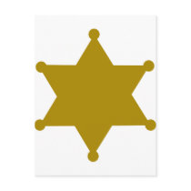 Sheriff star postcards