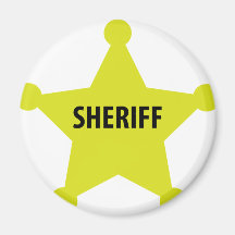 sheriff star refrigerator magnet