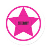 Sheriff Round Sticker