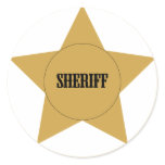 Sheriff Round Stickers