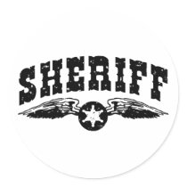 Sheriff Round Stickers