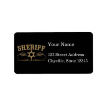 Sheriff Western Style Address Labels