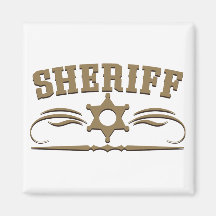 Sheriff Western Style Fridge Magnet