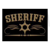 Sheriff Western Style Greeting Cards