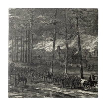 Sherman's March to the Sea Through South Carolina Ceramic Tile