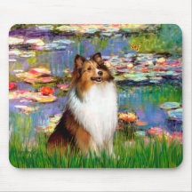 Shetland Sheepdog (Bz) - Lilies 2 Mouse Pad