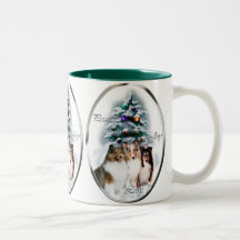 Shetland Sheepdog Christmas Gifts Mugs