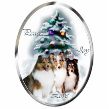 Shetland Sheepdog Christmas Gifts Ornament Photo Cutout