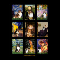 Shetland Sheepdog Famous Art Composite posters