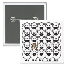 Shetland Sheepdog in the Sheep Button