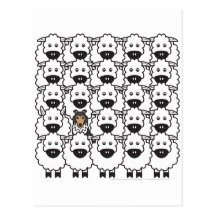 Shetland Sheepdog in the Sheep Post Card