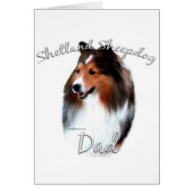 Shetland Sheepdog (sable) Dad 2 Greeting Cards