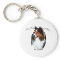 Shetland Sheepdog (sable) Dad 2 Keychain