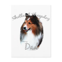 Shetland Sheepdog (sable) Dad 2 Postcard