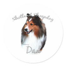 Shetland Sheepdog (sable) Dad 2 Sticker