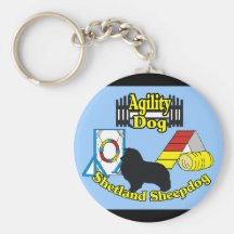 Shetland Sheepdog Sheltie Agility Key Chains