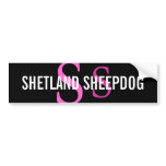 Shetland Sheepdog (Sheltie) Breed Monogram Design bumper stickers