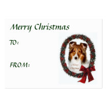 Shetland Sheepdog Sheltie Christmas Gifts Business Card Template