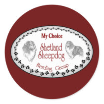 Shetland Sheepdog Sheltie Gifts Round Sticker