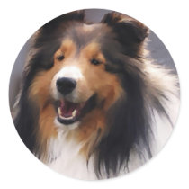 Shetland Sheepdog Sheltie Gifts Round Sticker