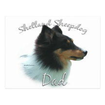 Shetland Sheepdog (tri) Dad 2 Postcards