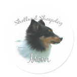 Shetland Sheepdog (tri) Mom 2 stickers