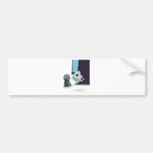 shh i'm hiding monster digital art bumper sticker