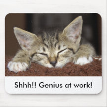 Shhh!! Genius at work! Mouse Pads
